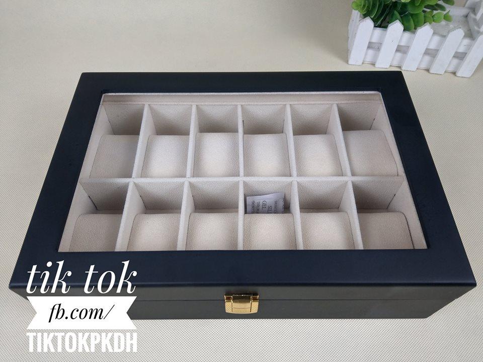 Hộp Đựng Đồng Hồ 12 Ngăn Bằng Gỗ