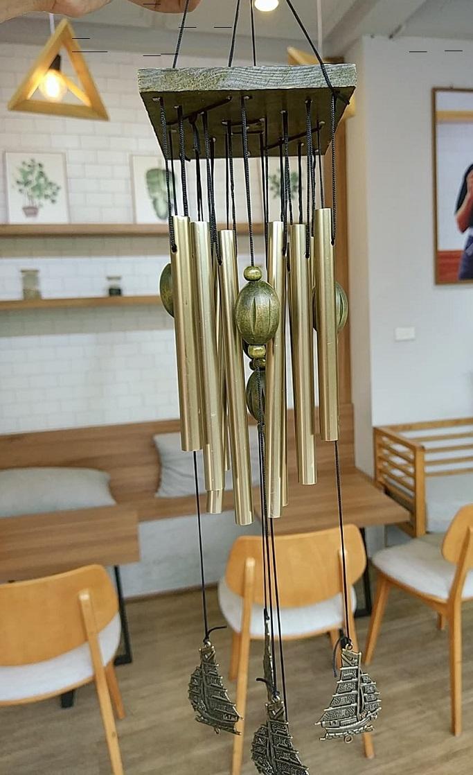 Chuông gió phong thủy may mắn hình thuyền thuận buồm xuôi gió