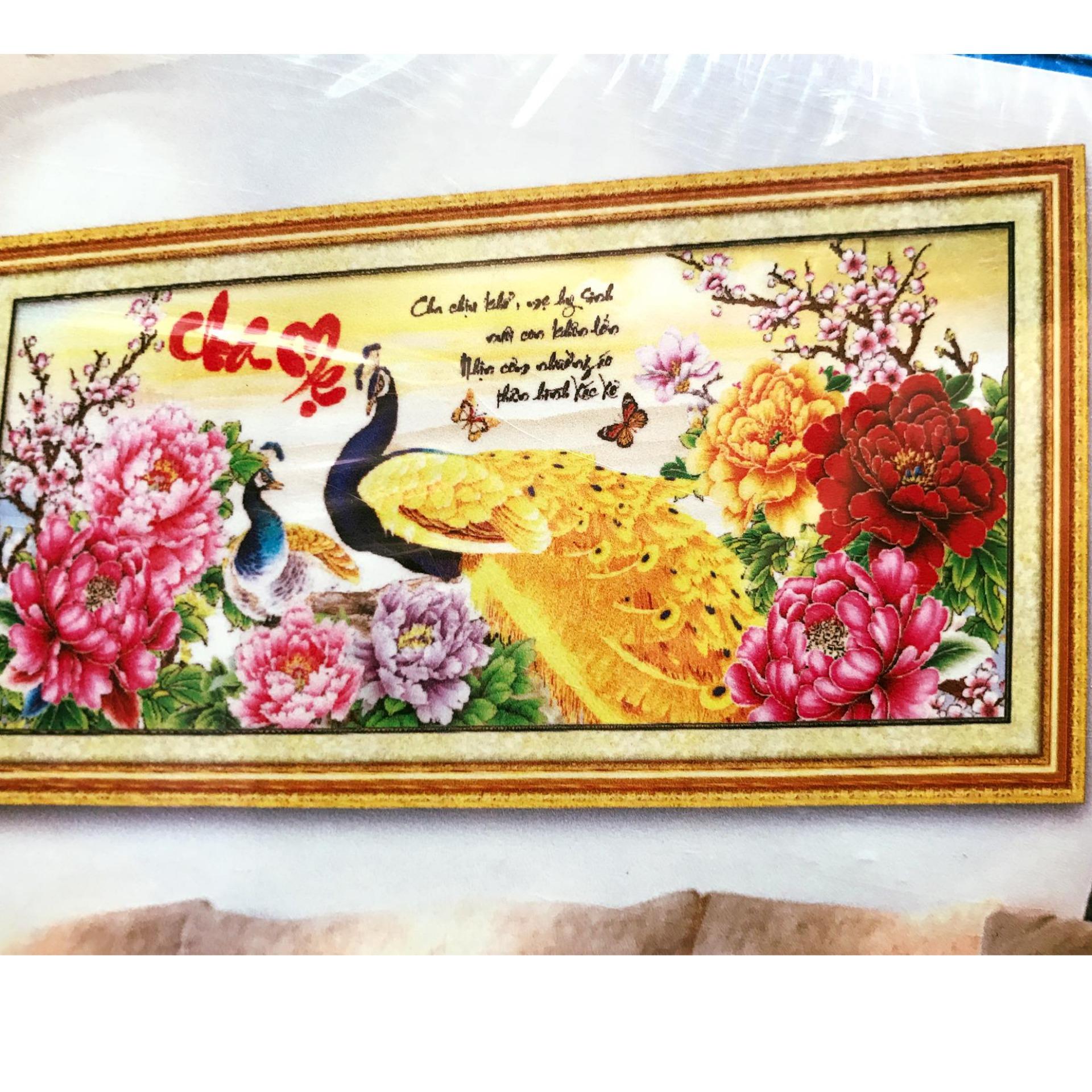 Tranh đính đá Cha mẹ YN5201-Bảo Ngọc
