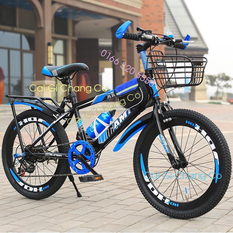 XE ĐẠP ĐỊA HÌNH CHO NAM TỪ 7 TUỔI ĐẾN 10 TUỔI KÈM GIỎ VÀ GÁCBAGA
