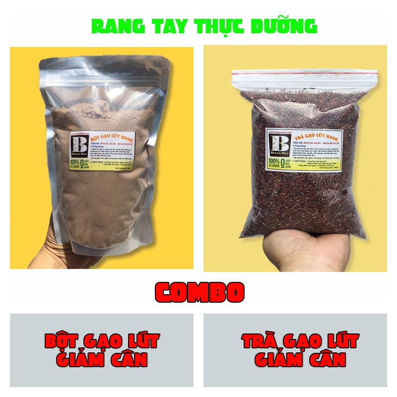 Bột và Trà gạo lứt giảm cân Brown Rice ( combo 2 sp )