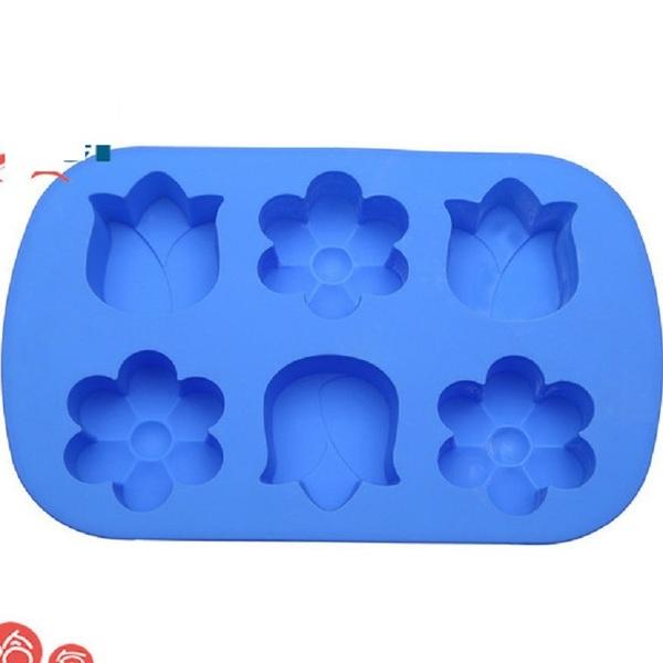 KHUÔN SILICON 6 HOA TULIP LỚN