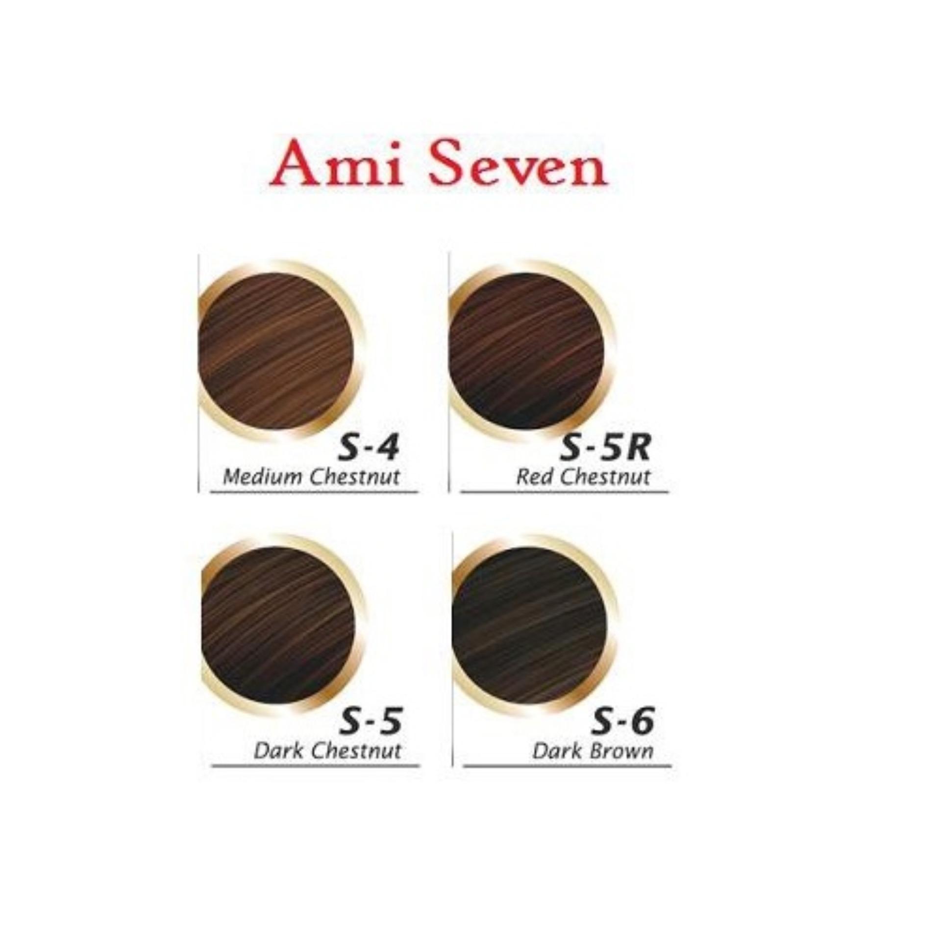[ĐẦY-ĐỦ-PHỤ-KIỆN] Thuốc nhuộm tóc Ami Seven S5 (Nâu vừa)