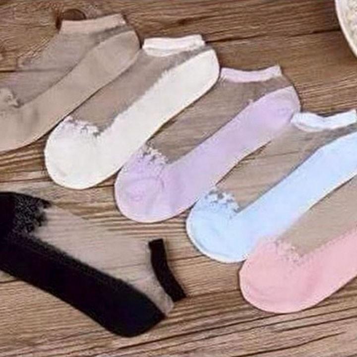 Combo 10 đôi tất ren công chúa cổ ngắn cho nữ