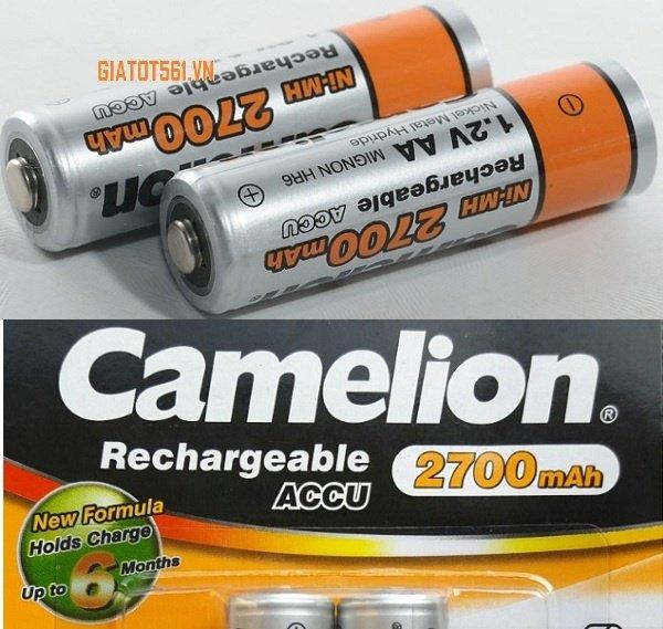 Pin sạc AA Camelion 2700 mAh vỉ 2 viên