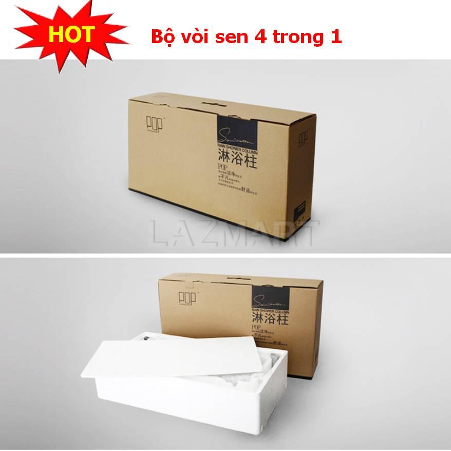 Vòi Hoa Sen, Bộ Vòi Sen Tắm Inox, Bộ Vòi Sen 4 Trong 1 Loại Có Tay Cầm, Chất Liệu Đồng Đúc Cao Cấp, Thiết Kế Sang Trọng Tôn Nên Vẻ Đẹp Ngôi Nhà Bạn.