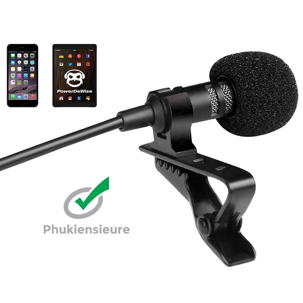 Microphone gài áo cao cấp - Micro ghi âm cho điện thoại