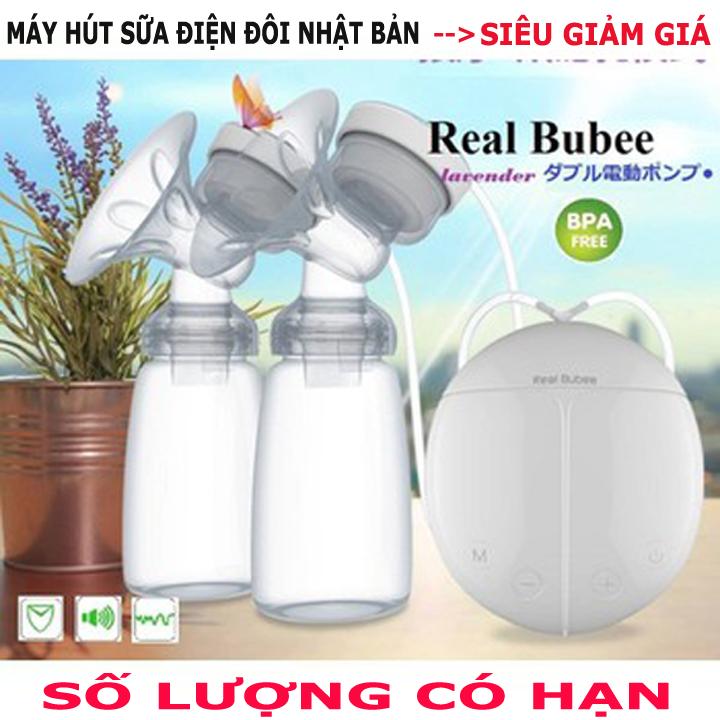 Máy hút sữa điện đôi Real Bubee ( Có chế độ massa kích sữa, Hút êm ái như em bé bú)
