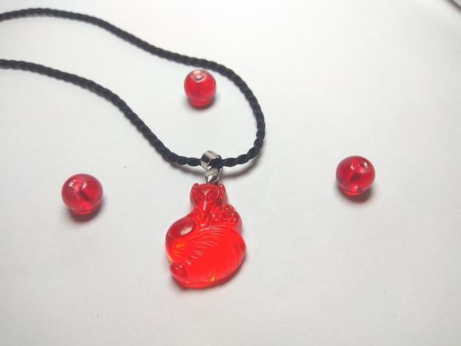Dây chuyền mặt đá hồ ly 9 đuôi (Chọn màu theo ảnh)