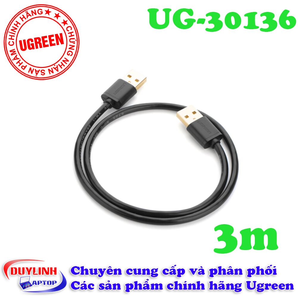 Cáp USB 2.0 hai đầu dương dài 3m Ugreen 30136