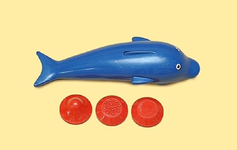 [HCM]Máy Massage Cầm Tay Cá Heo 3 Đầu Mini