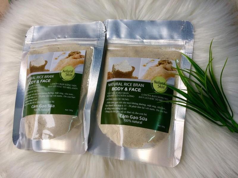 [HCM]Bột cám gạo đắp mặt nạ dưỡng trắng mịn da sau 1 tuấn