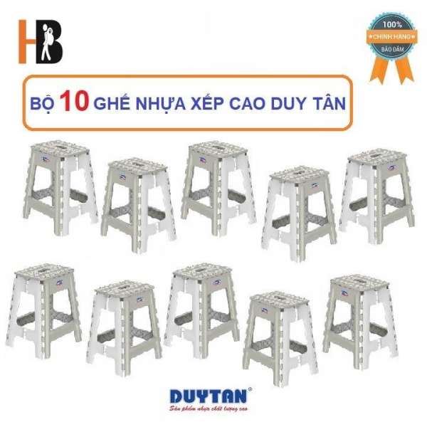 Bộ 10 Ghế Nhựa Xếp Cao Duy Tân No.943