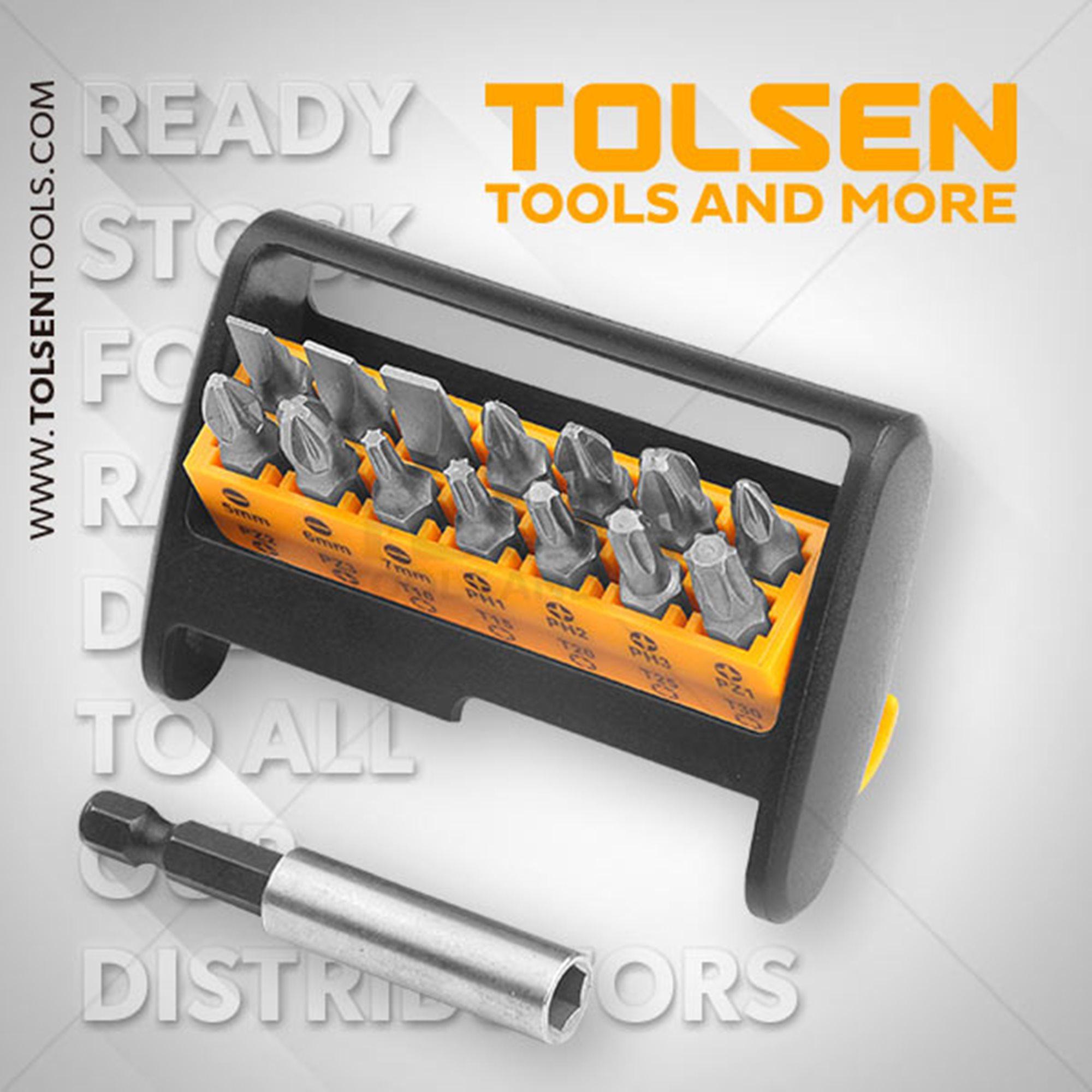 Bộ đầu vít 15 món tolsen 20365