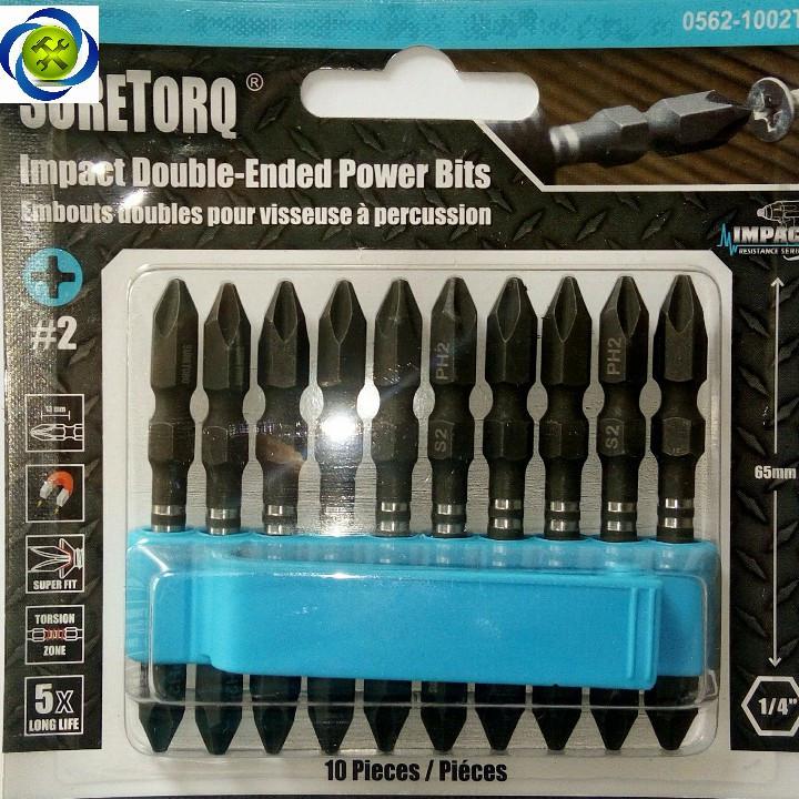[HCM]Mũi bắn vít SURETORQ 0673-0302TS 2 đầu bake  PH2x65mm
