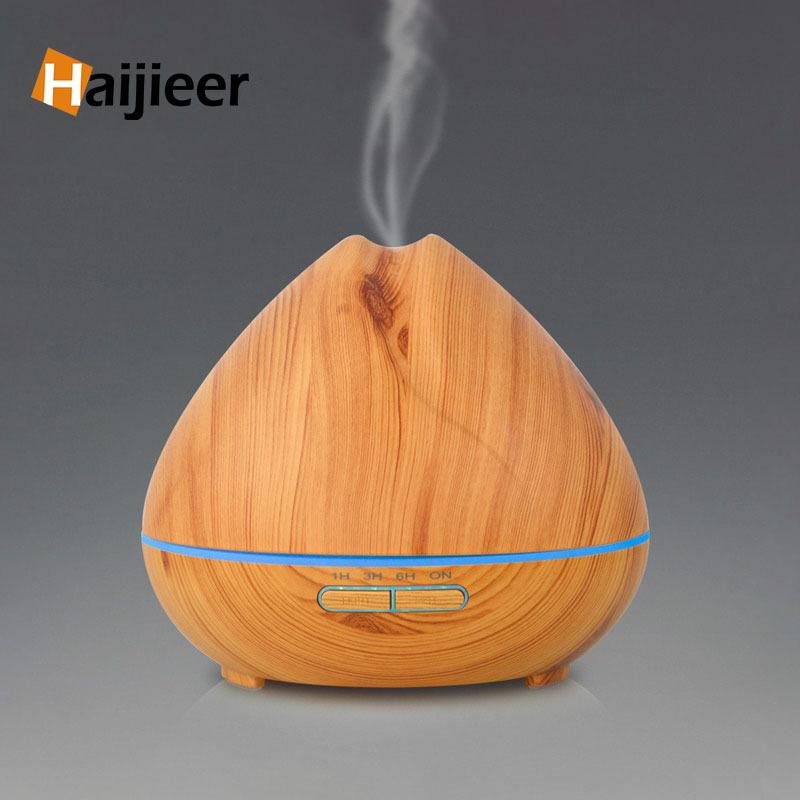 Máy xông tinh dầu bình vân gỗ AROMA-500ML Kèm remote