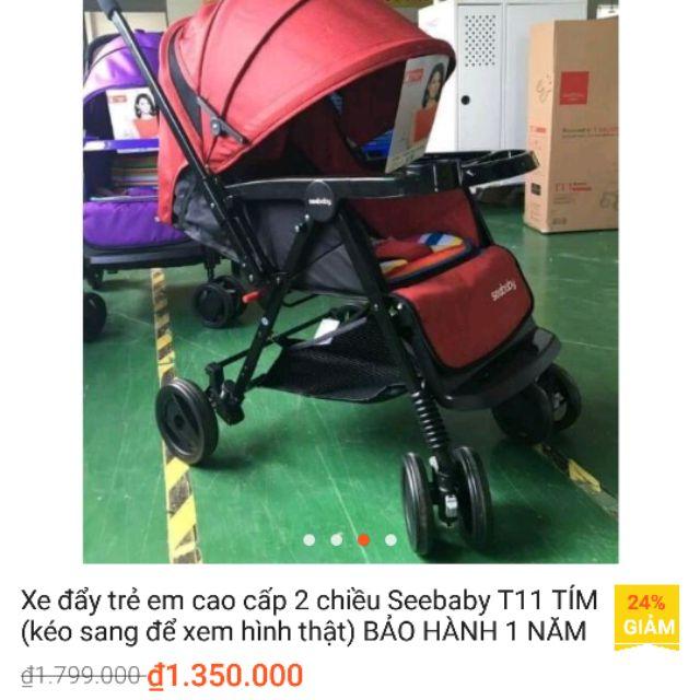 [HCM]Xe đẩy trẻ em cao cấp 2 chiều Seebaby T11 (mẫu mới 2017)