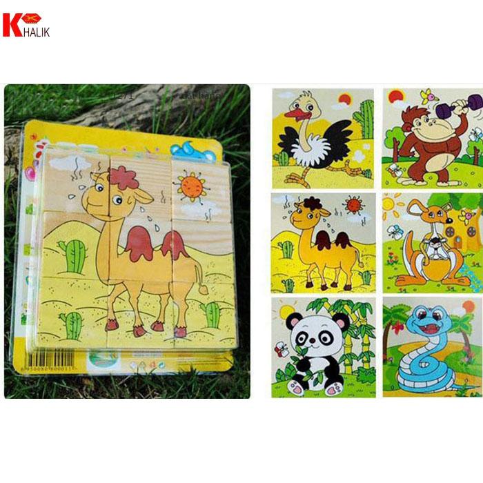 Bộ đồ chơi xếp hình gỗ cho bé (6 mặt)