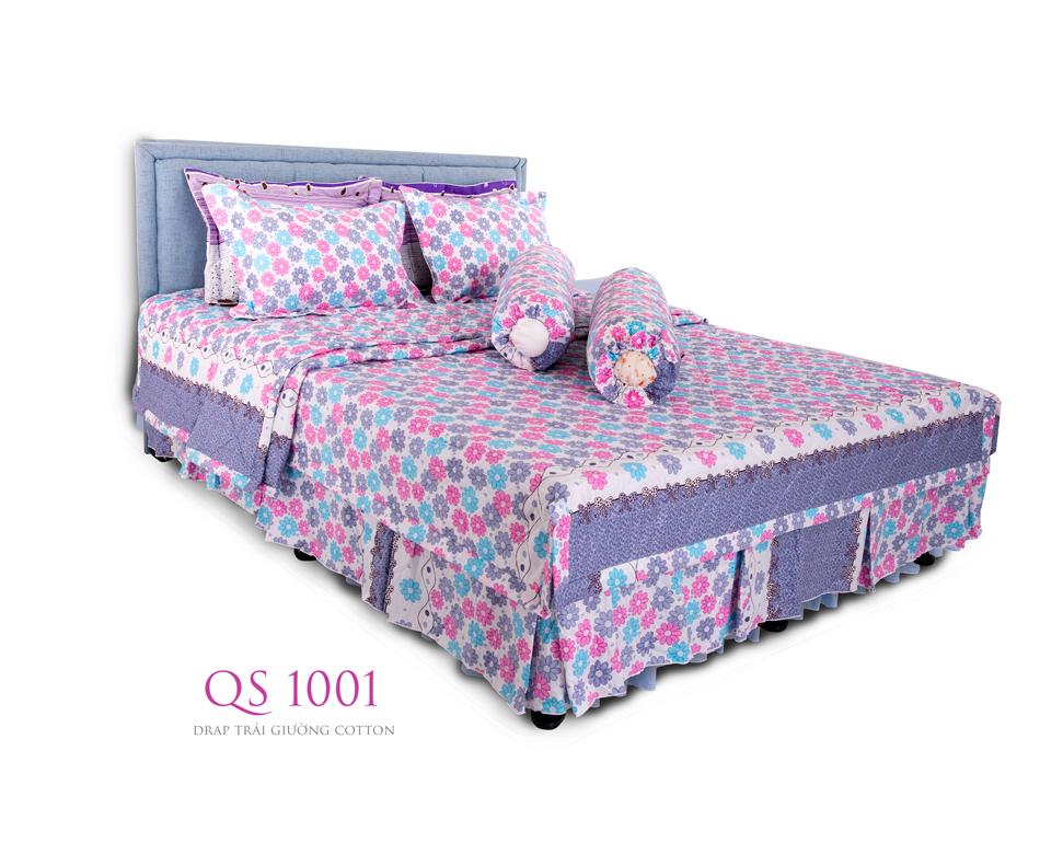 Drap trải giường Cotton Vạn Thành QS 1006 - 160x 200 x 7.5 cm