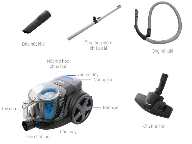 Máy hút bụi Philips FC9350/01- Hàng nhập khẩu