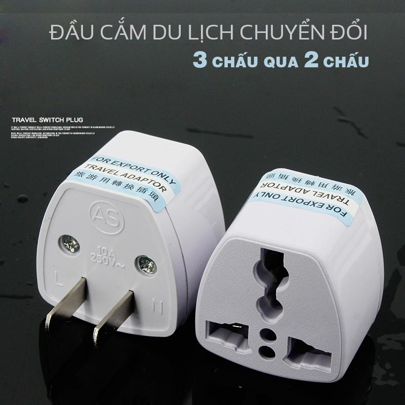 Combo 2 Đầu chuyển đổi ổ cắm 3 chấu sang 2 chấu