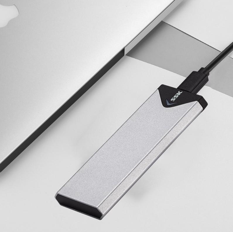 Box ổ cứng SSD M2 Sata sang USB 3.0 SSK SHE-C320