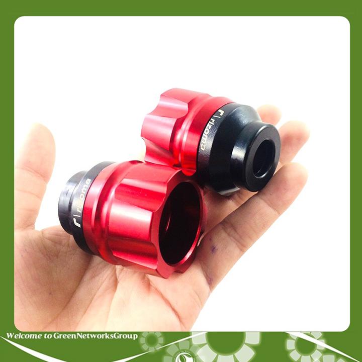 Combo cặp Gù chống đổ trước đỗ sau cho xe máy GreenNetworks (màu đỏ)