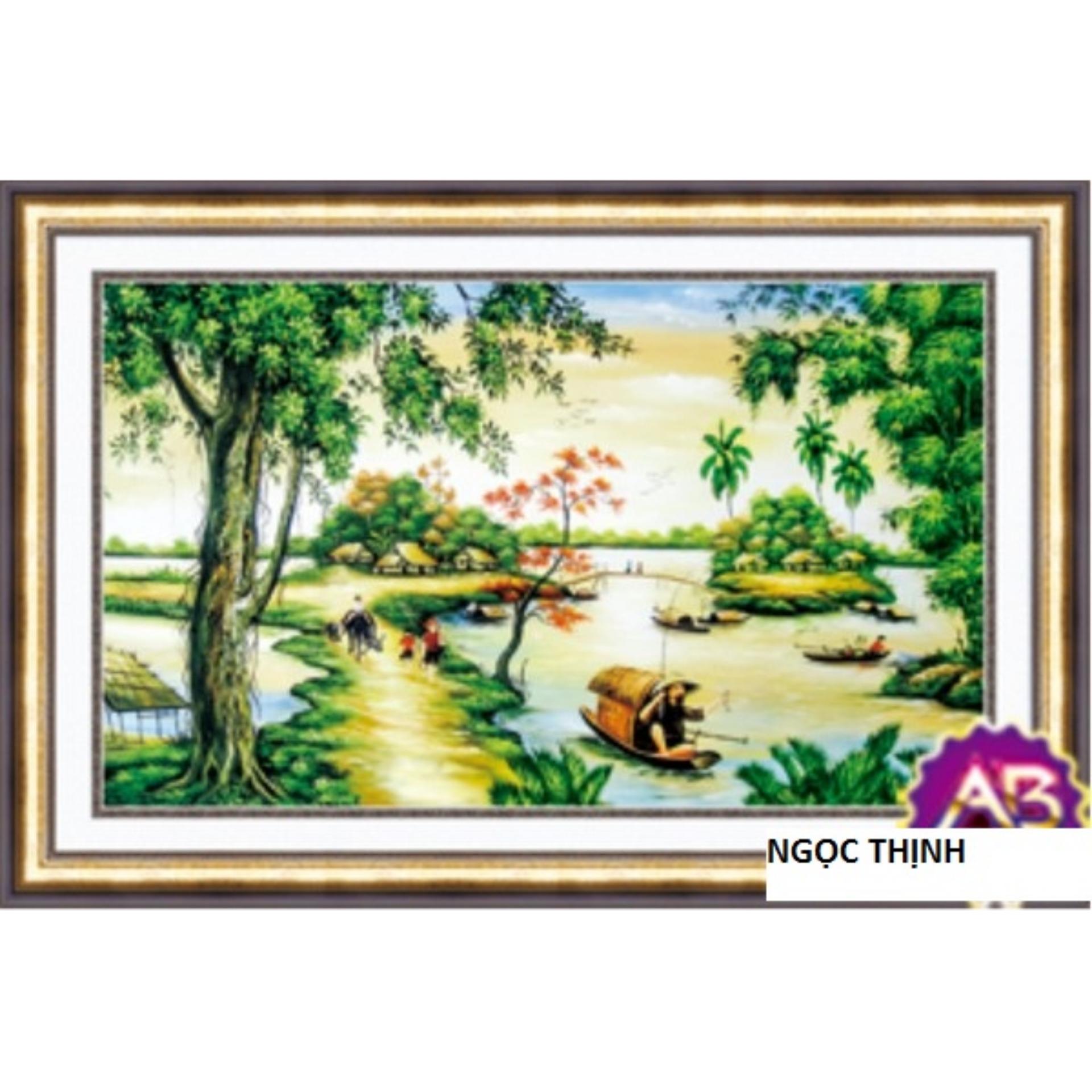 Tranh đính đá đồng quê DF340