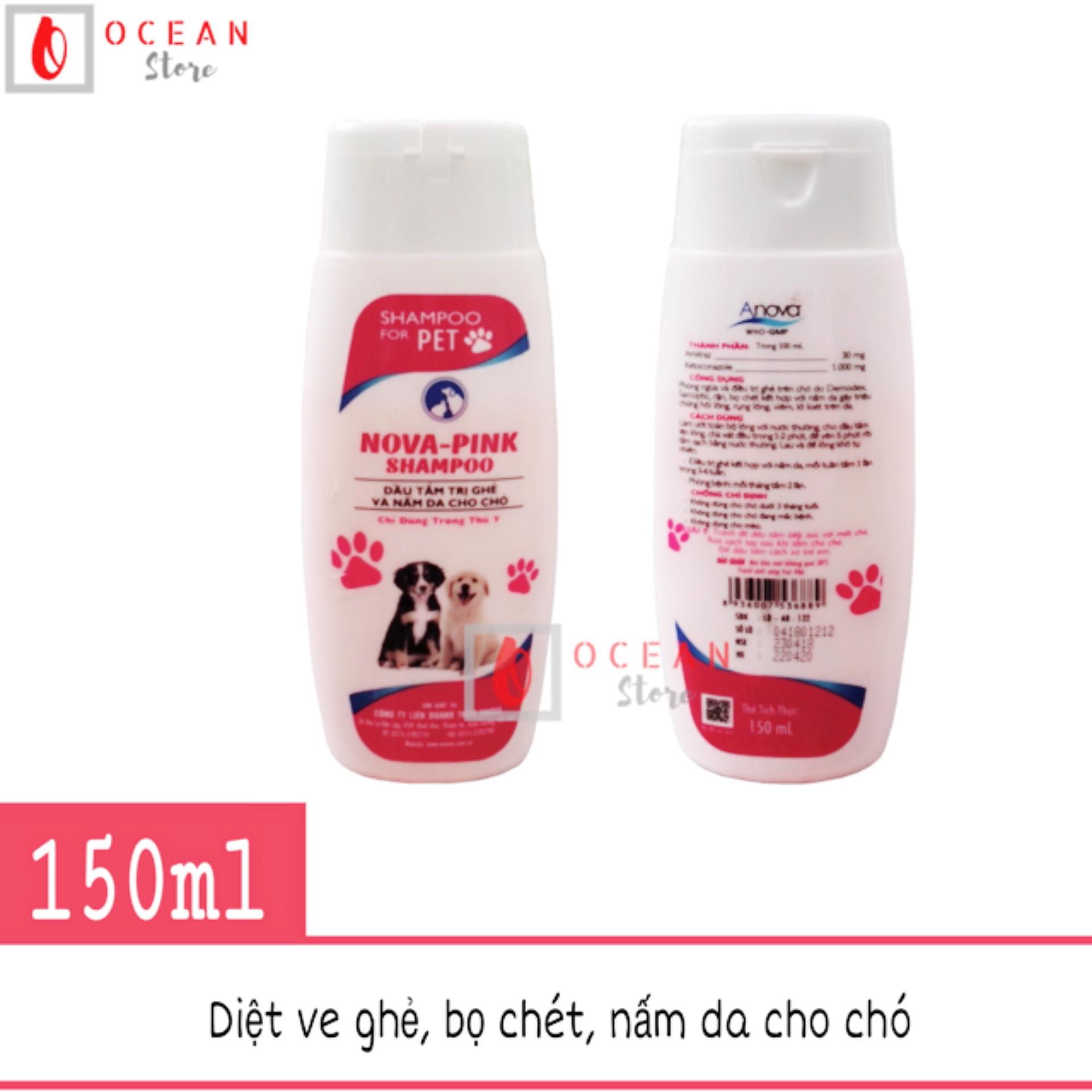 Sữa tắm diệt ve ghẻ, demodex chó mèo - Anova Pink 150ml Hồng
