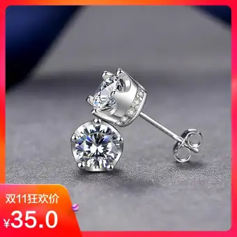 925 Perhiasan perak Anting tindik perempuan versi Jepang dan Korea modis Elegan anting perak minimalis kepribadian