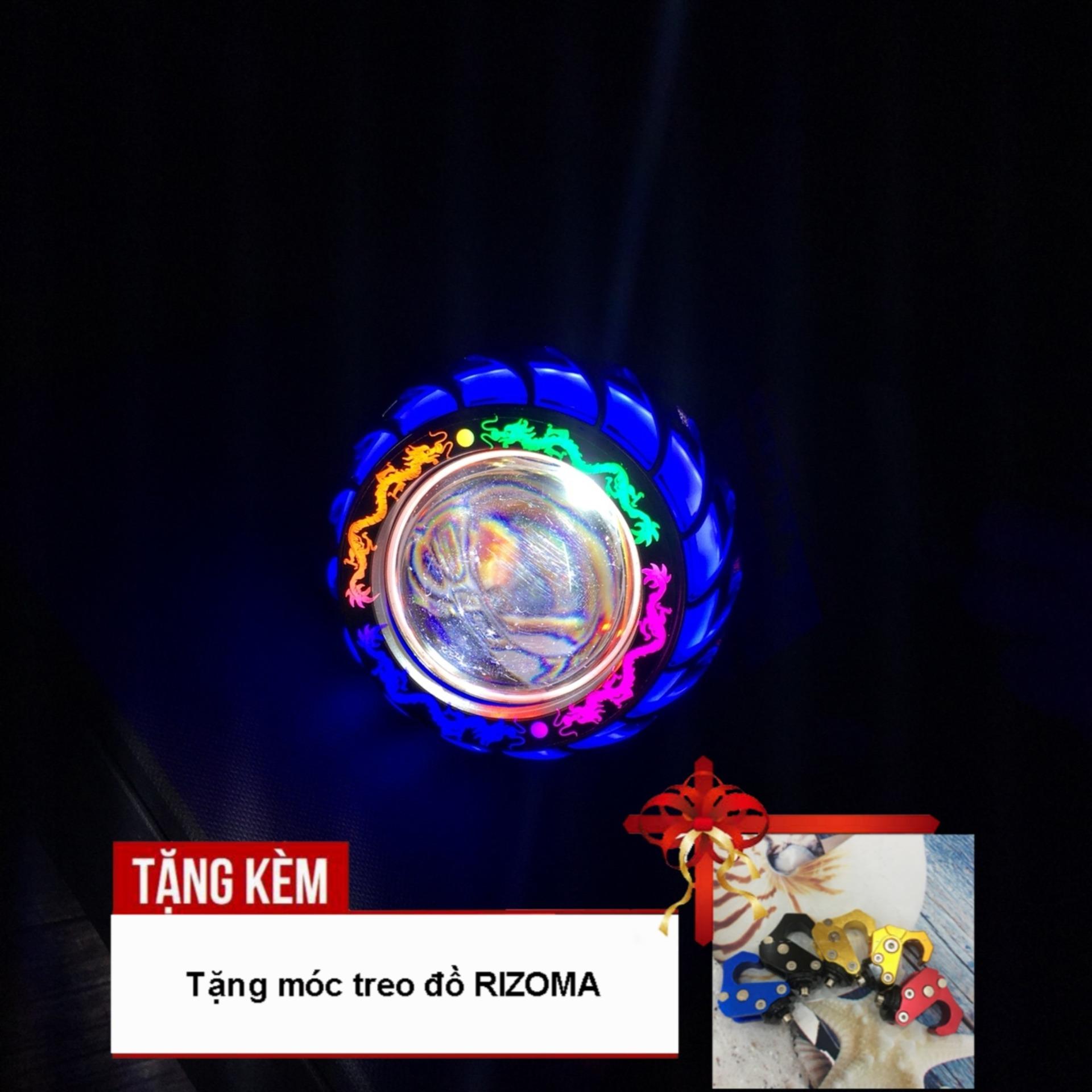 Đèn LED bi cầu U14 viền rồng gắn xe máy siêu đẹp - TẶNG MÓC TREO ĐỒ CỰC BỀN - A143
