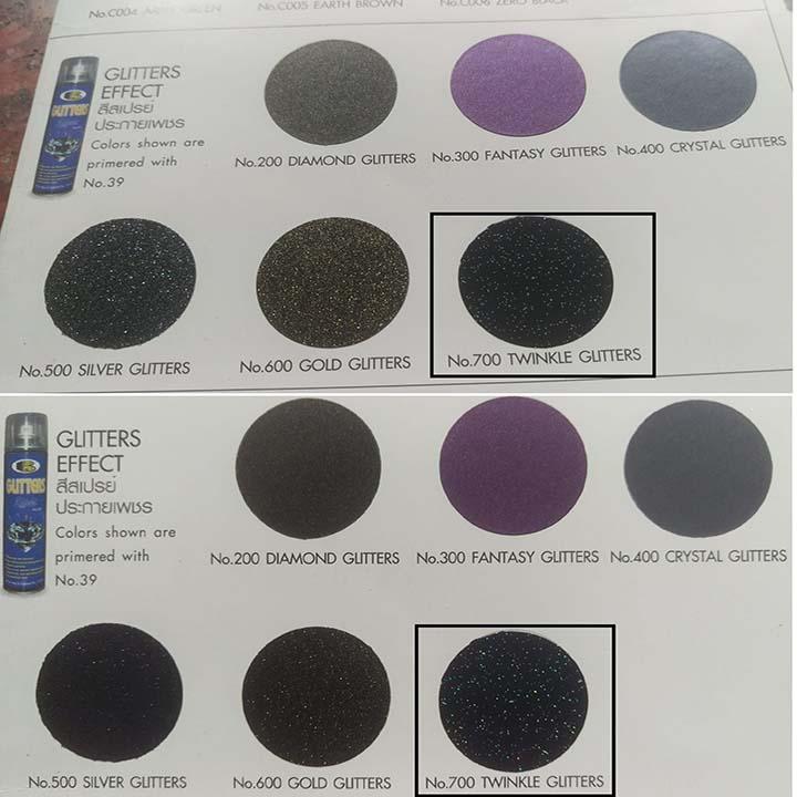Sơn xịt phản quang ( Sơn bóng có kim tuyết màu) GLITTERS EFFEKT Bonsy