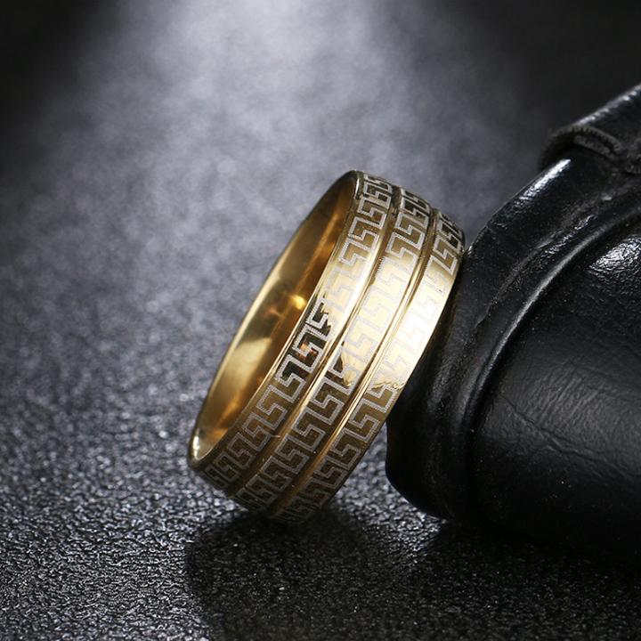 NHẪN HOA VĂN TITANIUM VĨNH VIỄN KHÔNG ĐEN GỈ