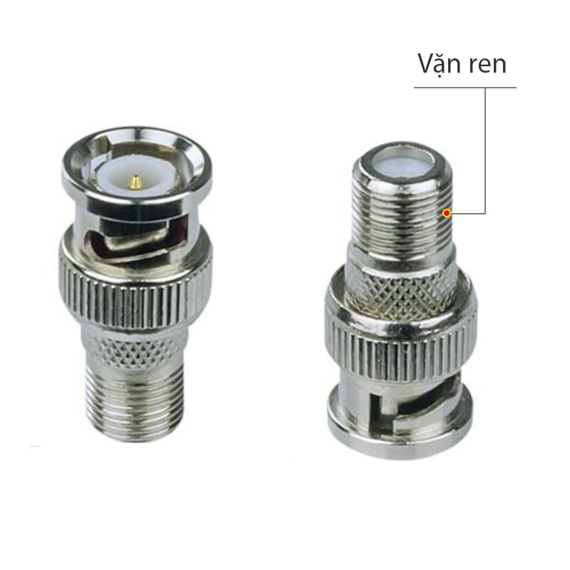 Đầu chuyển tín hiệu Angten TV cáp đồng trục thành cáp BNC dạng vặn ren (RF sang BNC Adapter) 1 chiếc