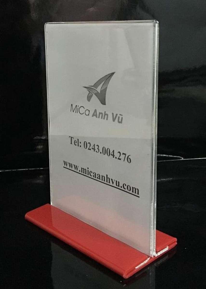 Combo 5 Kệ menu mica A6 chữ T đế đỏ