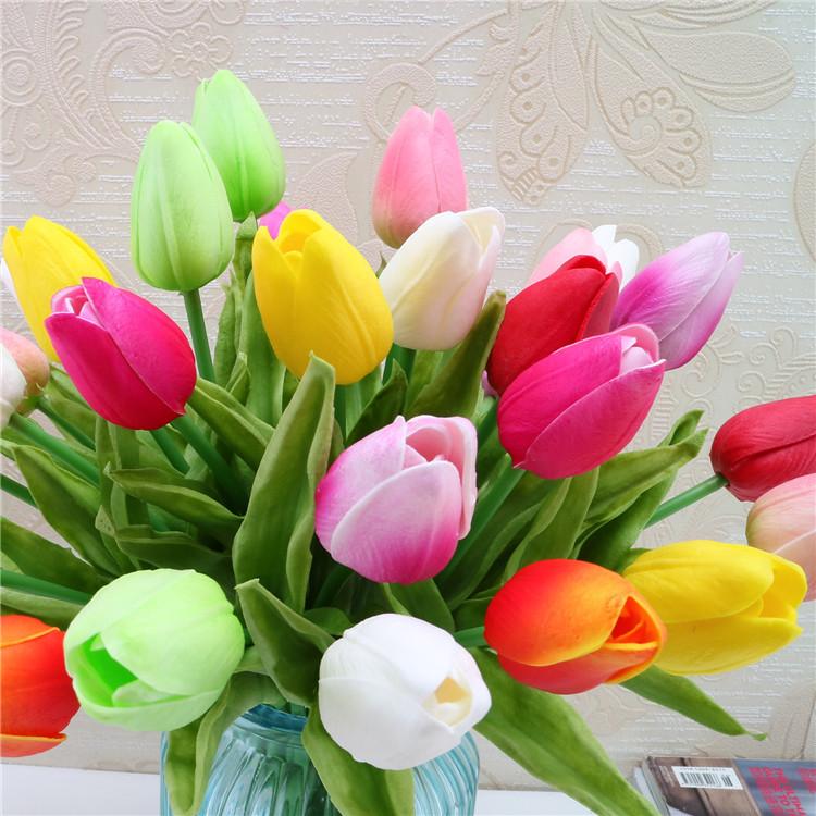 Bó 5 bông hoa giả hoa nhựa TuLip nhiều màu -HPMFlowerFLastic