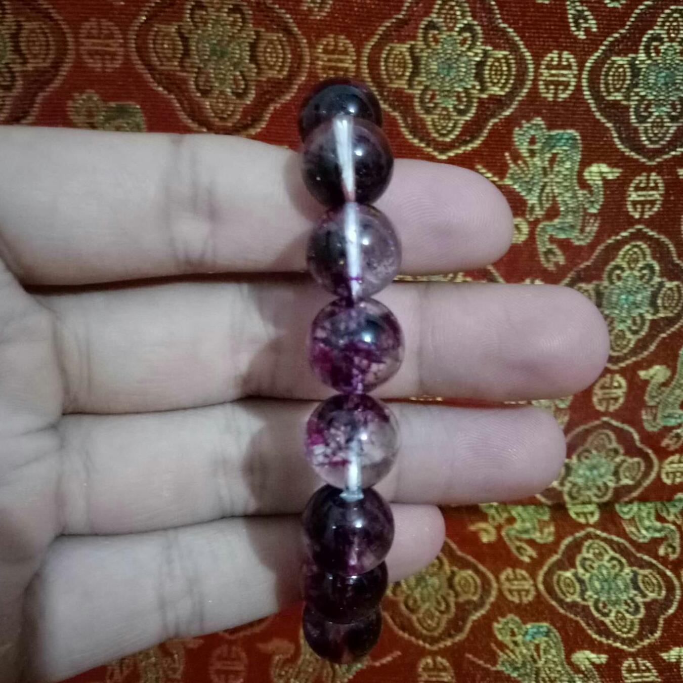 VÒNG TAY ĐÁ ƯU LINH TÍM ( 12 LI)