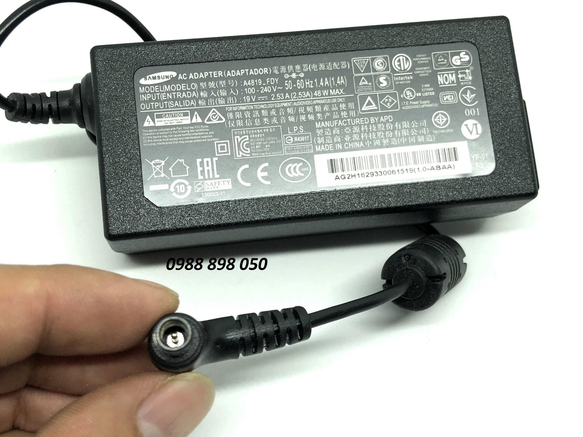 adapter màn hình máy tính SAMSUNG 19V 2.53A bản gốc