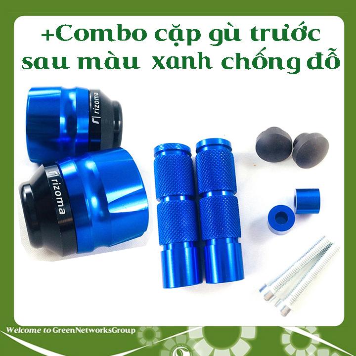 Combo cặp Gù chống đổ trước đỗ sau cho xe máy GreenNetworks