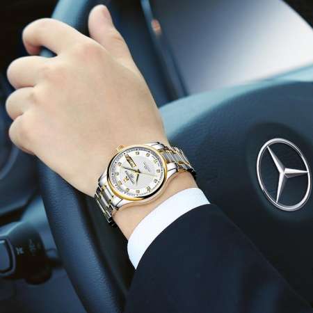 นาฬิกาควอตซ์กันน้ำ แบบบางเฉียบ ชายหญิง นาฬิกาควอตซ์กันน้ำ แบบบางเฉียบ ชายหญิง