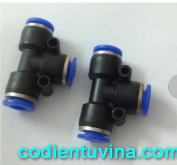 Đầu nối ống hơi 4 ly (đầu nối hơi chữ T)