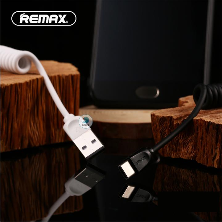 [HCM]Cáp sạc lò xo Remax Rc-117a cổng Type C (trắng)