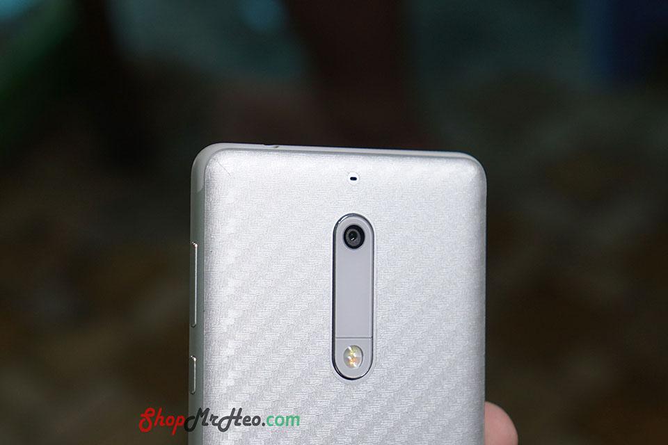 [HCM]Bộ 3 Skin Dán Mặt Sau Lưng Vân 3D Carbon Nokia 5 2016