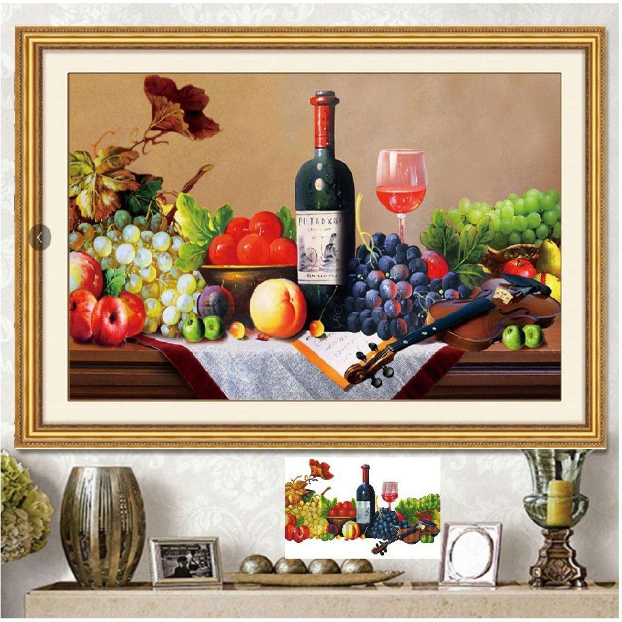 [HCM]Tranh đính đá trái cây Y8005