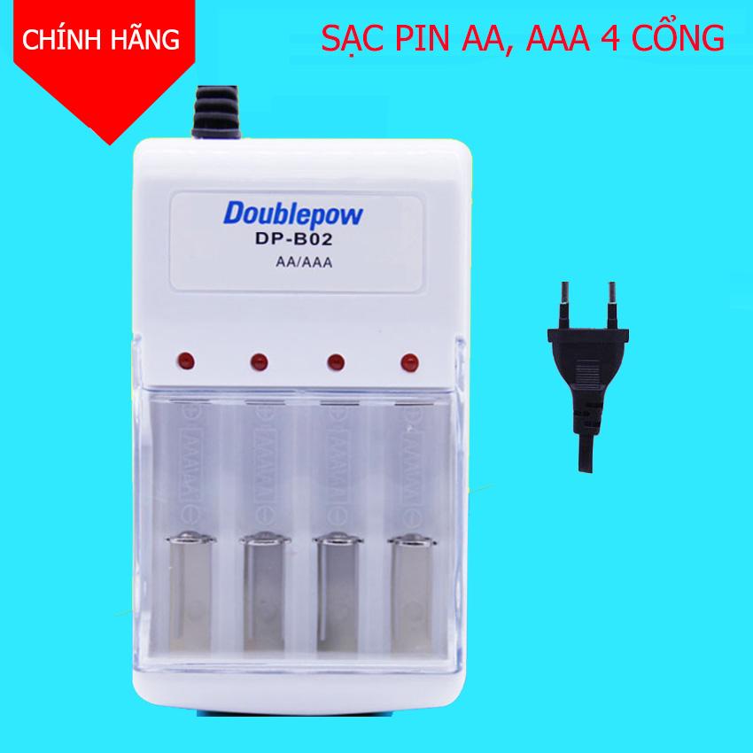 Bộ sạc pin AA, AAA 4 cổng DoublePow DP-B02
