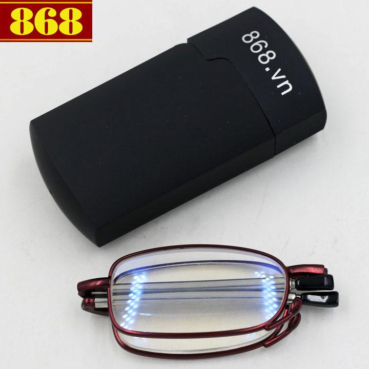 Kính gập 868 màu đỏ tròng lão 1 độ
