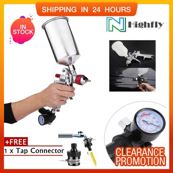 [Free Gift] 1.4mm Nozzle 1000CC Car Gravity Feed HVLP Air Paint Spray with Regulator