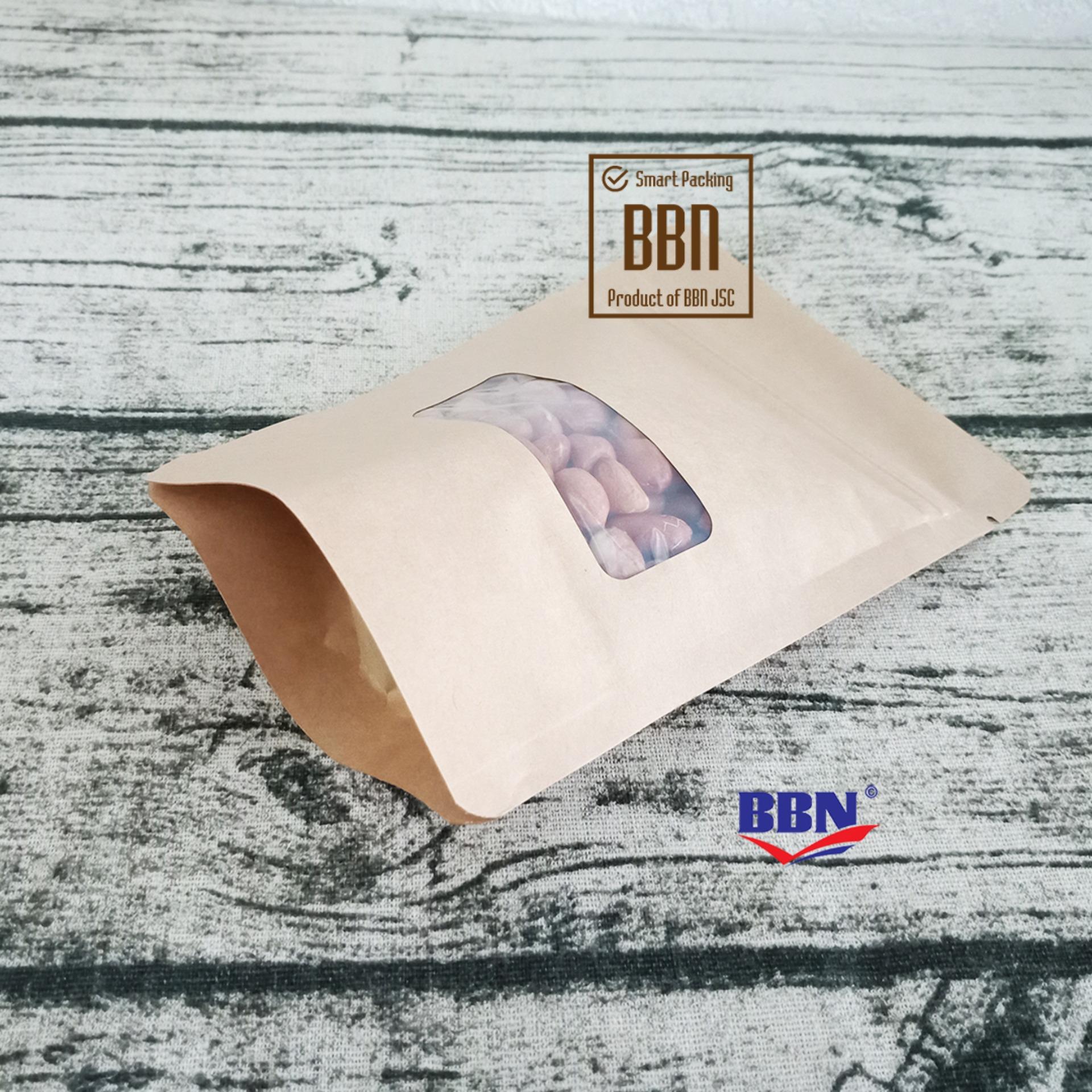 Combo 3kg túi giấy kraft cửa sổ 12x17cm