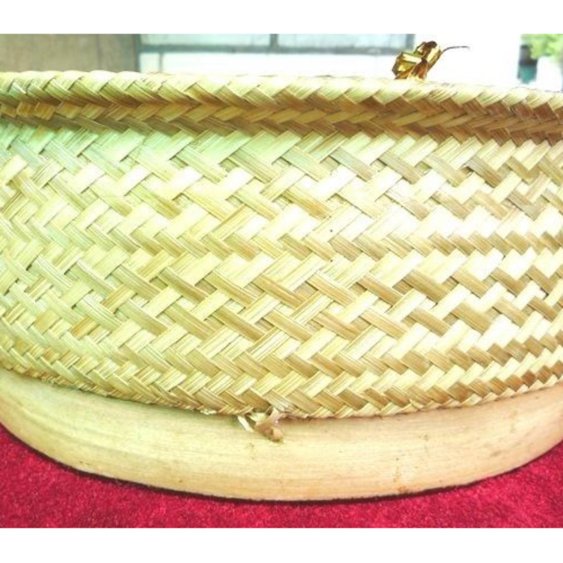 5 Ellipse versatile Bamboo Baskets Natural Thai Handmade Thai Weave, Fruit,bread