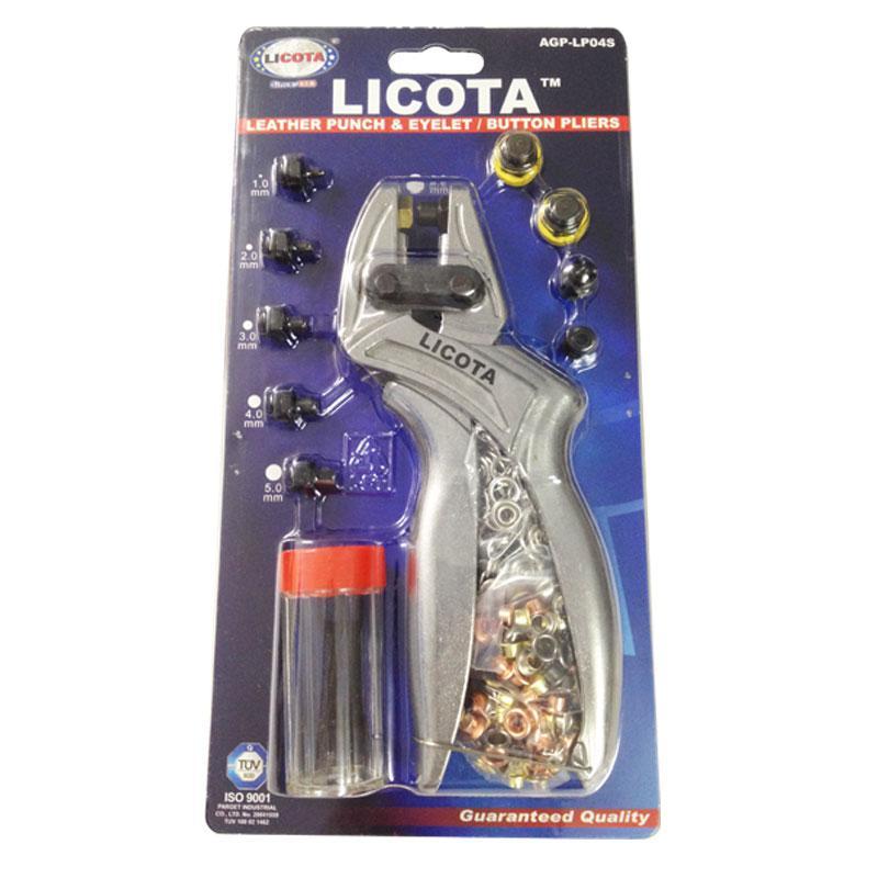 Kìm bấm lỗ dây nịt cao cấp  (kèm khoen) - Licota AGP-LP04S